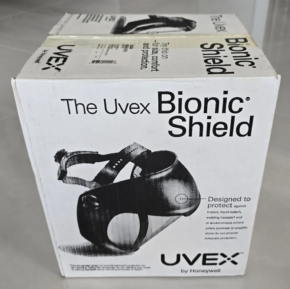NWT Uvex Bionic Shield S8500 - Face Shield Clear Uncoated Polycarbonate Visor